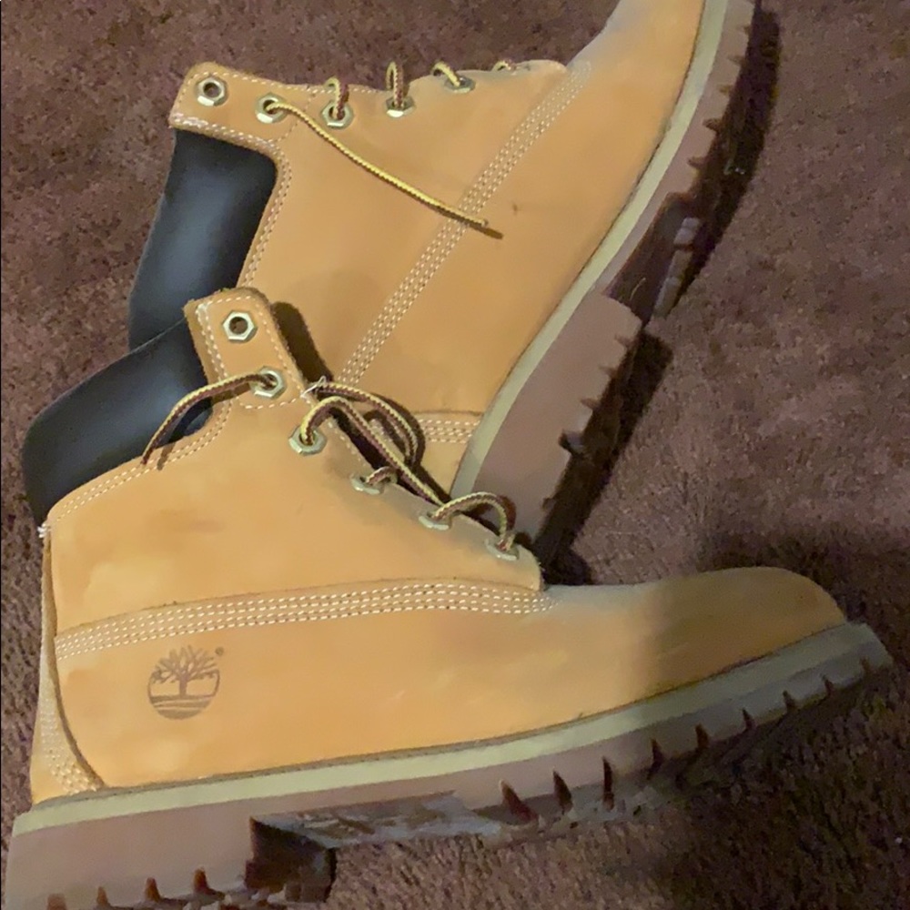 Slightly worn timberland boots